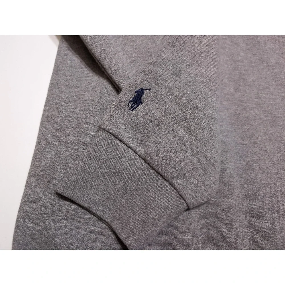 POLO Ralph Lauren Sweatshirt Mens XL Gray Excellent Embroidered Applique Logo